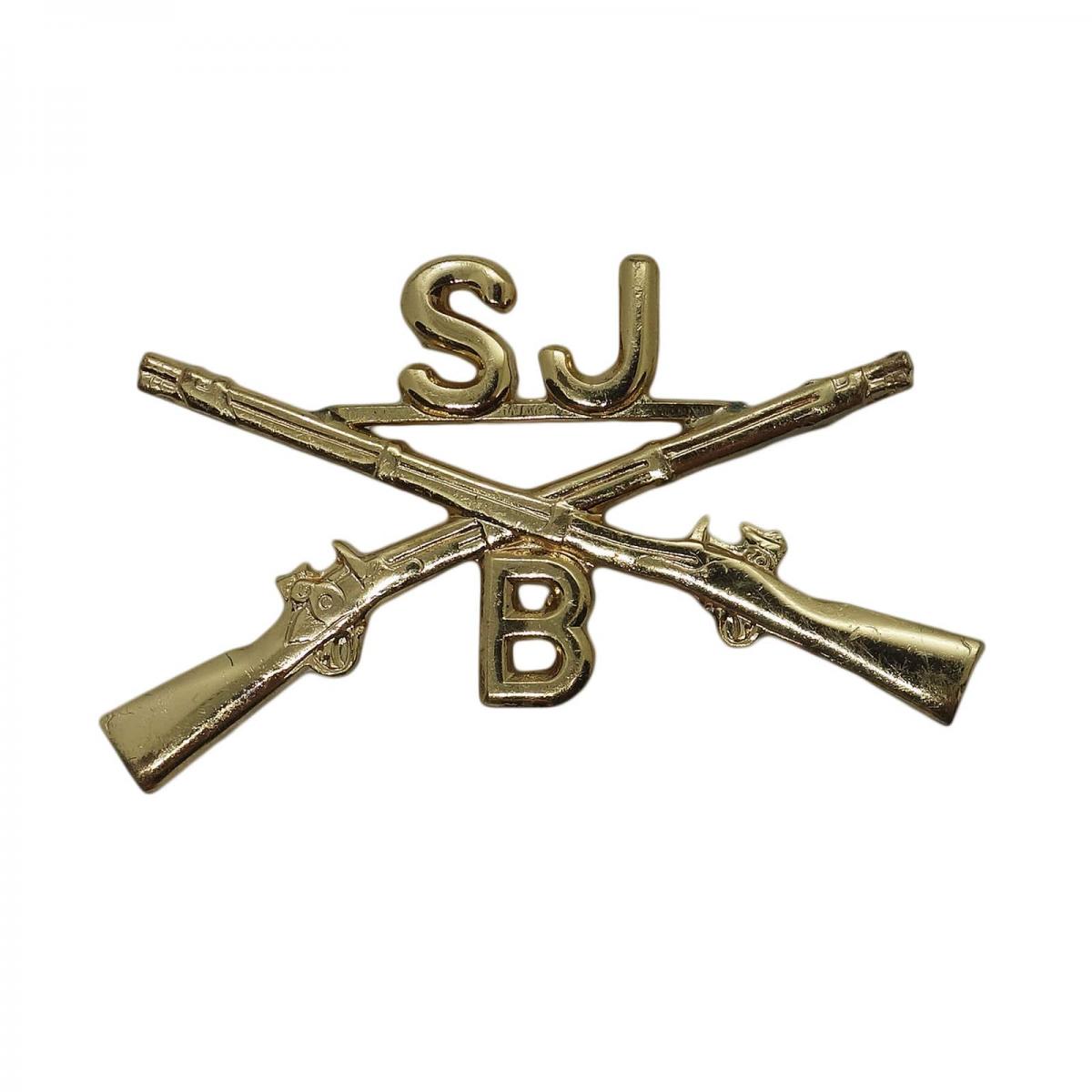 ROTC SJ インシグニア ライフル ピンズ NS MEYER INC ミリタリー 留め具付き
