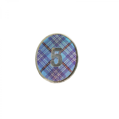 チェック柄 5 ピンズ 留め具付き