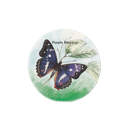 Purple Emperor コムラサキ 蝶 缶バッジ バッチ