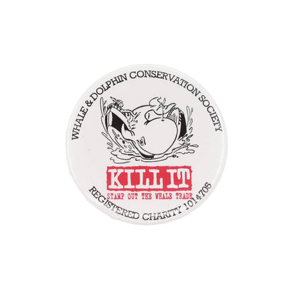 WDC クジラ・イルカ保護協会 缶バッジ STAMP OUT THE WHALE TRADE