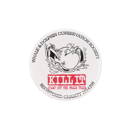 WDC クジラ・イルカ保護協会 缶バッジ STAMP OUT THE WHALE TRADE