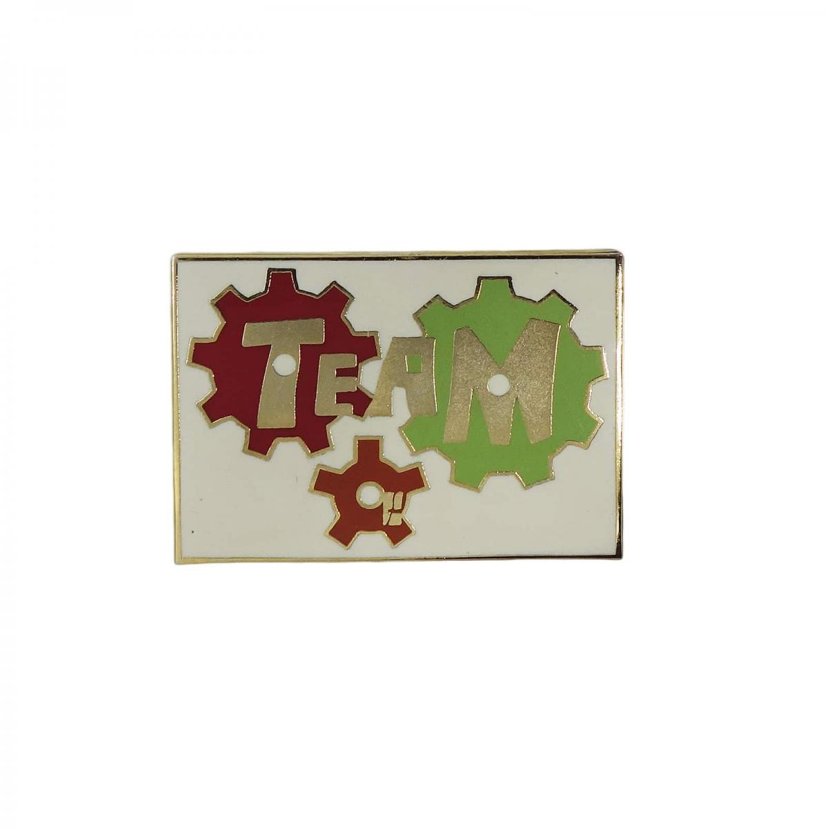 TEAM ピンズ 歯車 留め具付き