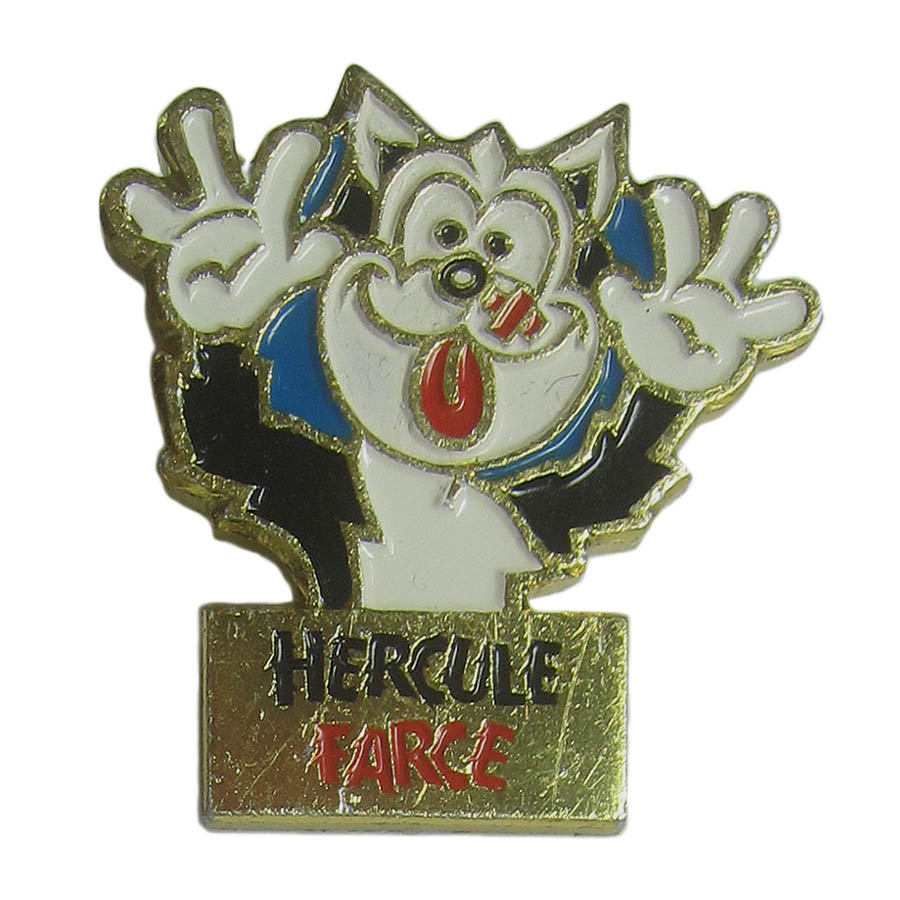 ピンズ PIF 漫画 キャラクター 猫 HERCULE FARCE 留め具付き レトロ ピンバッジ