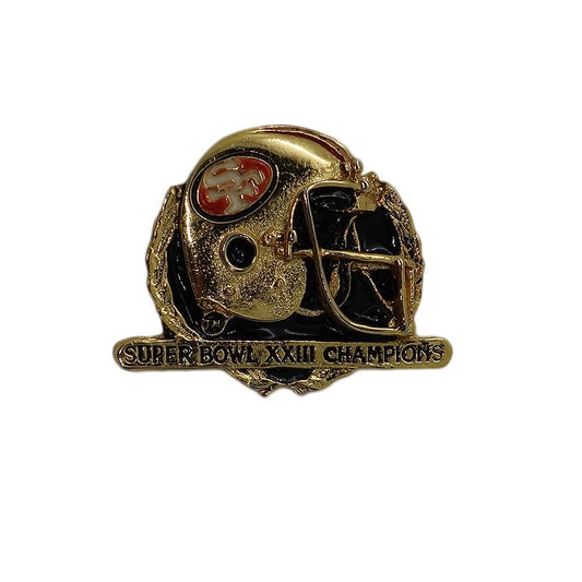 SUPER BOWL XXIII ピンズ アメリカンフットボール SF ヘルメット 留め具付き