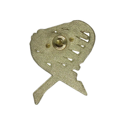 ピンズ ハート グリーン リボン 留め具付き
