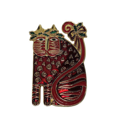 クリスマスの猫 ブローチ Laurel burch