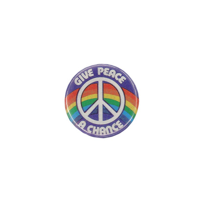 GIVE PEACE A CHANCE ピースマーク 缶バッジ バッチ