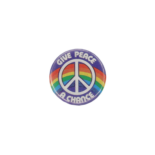 GIVE PEACE A CHANCE ピースマーク 缶バッジ バッチ