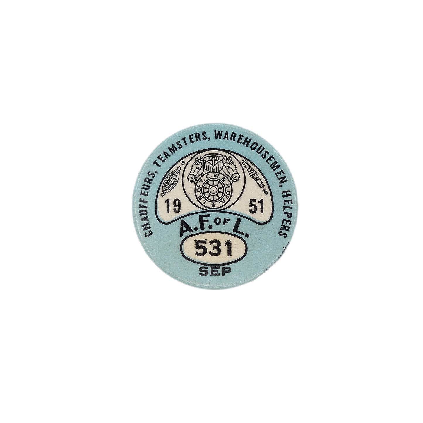 TEAMSTERS UNION 1951 ビンテージ 缶バッジ バッチ