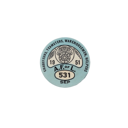 TEAMSTERS UNION 1951 ビンテージ 缶バッジ バッチ
