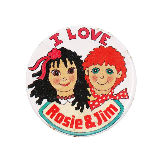 I LOVE Rosie & Jim 缶バッジ バッチ 子供向けテレビ番組 ロージー&ジム
