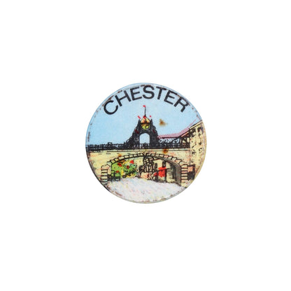 CHESTER チェスター イーストゲート時計塔 缶バッジ バッチ