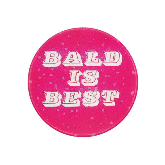 BALD IS BEST 缶バッジ バッチ メッセージ