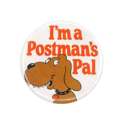犬 I'm a Postman's Pal 缶バッジ バッチ