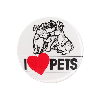 I LOVE PETS 缶バッジ バッチ 動物好き