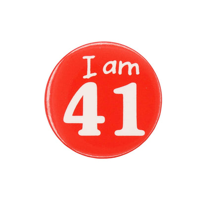 I am 41 缶バッジ バッチ 41歳 誕生日 バースデイパーティ