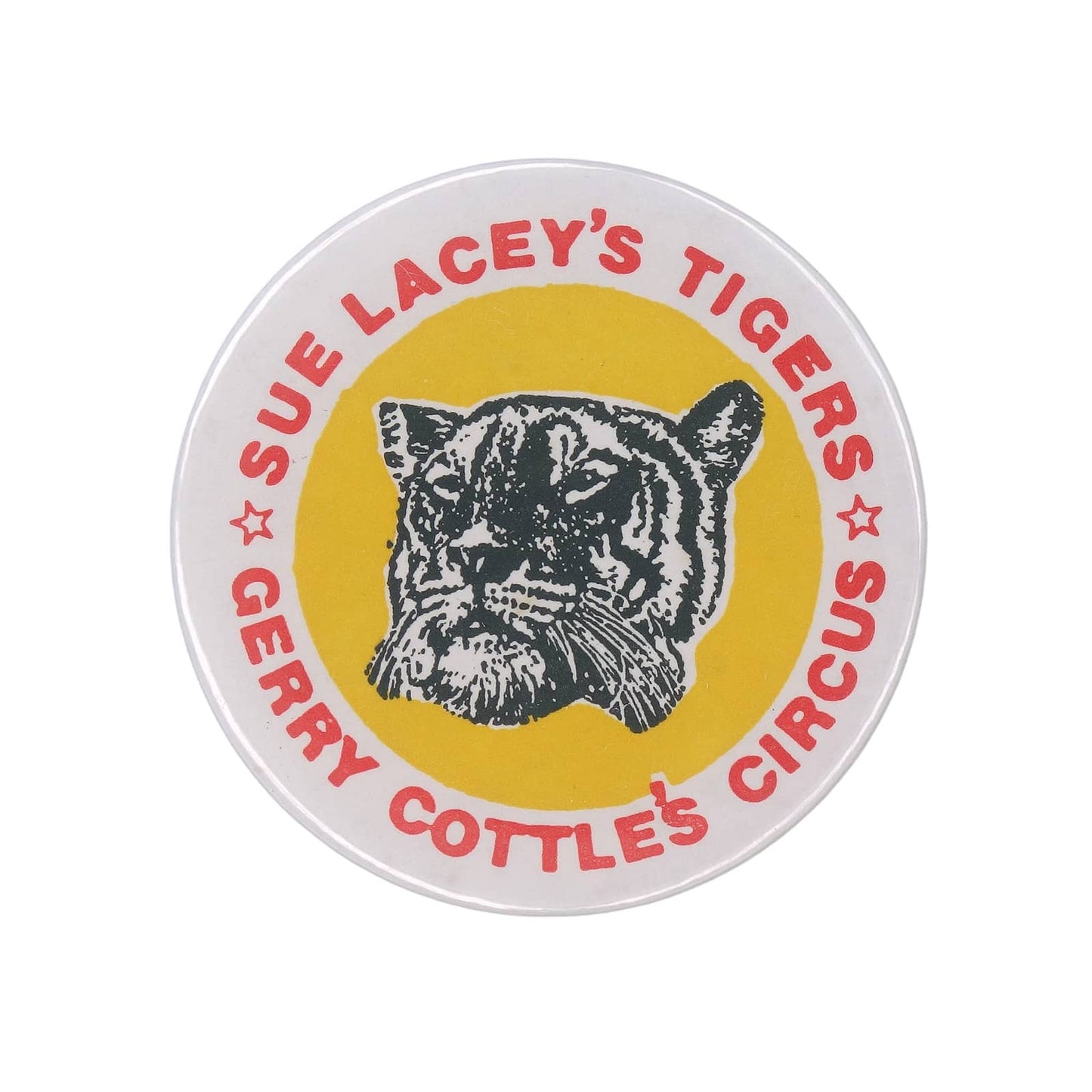 タイガー SUE LACEY'S TIGERS GERRY COTTLE'S CIRCUS 缶バッジ バッチ