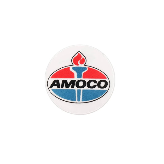 AMOCO アモコ 缶バッジ バッチ 石油会社 トーチ・ロゴ