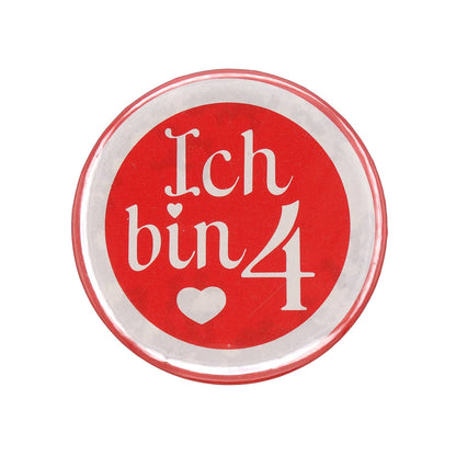 Ich bin 4 缶バッジ 缶バッチ 4歳 誕生日 ドイツ語