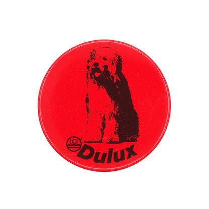 塗料メーカー ICI Dulux デュラックス 缶バッジ 犬 オールドイングリッシュシープドッグ
