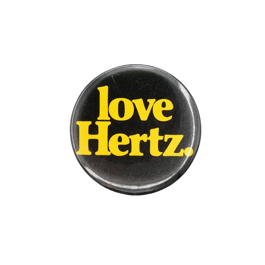 love Hertz. 缶バッジ バッチ レンタカー会社 ハーツ