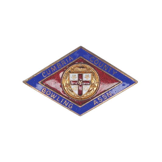 CUMBRIA COUNTY BOWLING ASSN. ビンテージ ピンバッジ 英国 ローンボウルズ協会