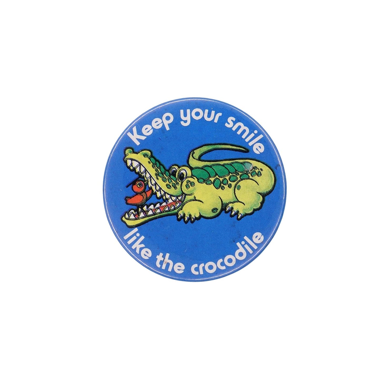 ワニ Keep your smile like the crocodile 缶バッジ バッチ