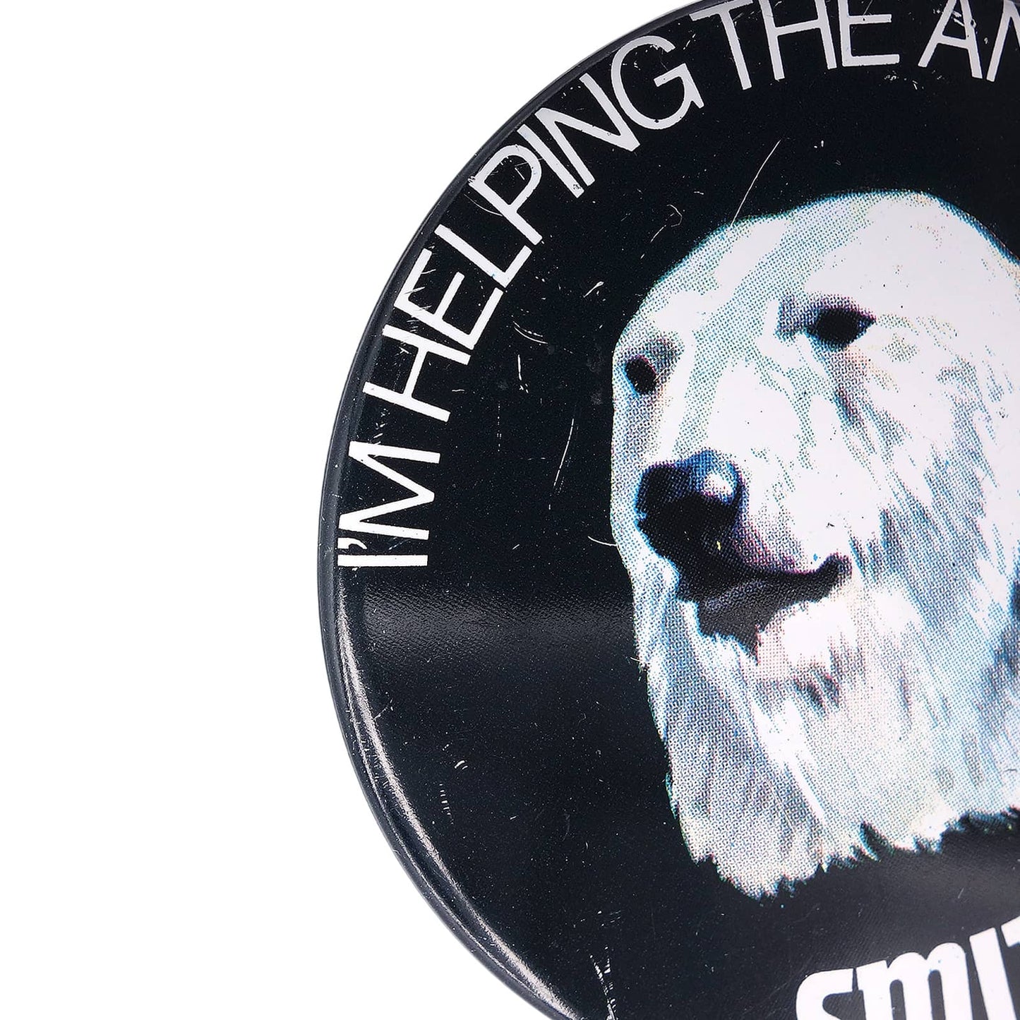 SMITHS CRISPS シロクマ 缶バッジ I'M HELPING THE ANIMALS
