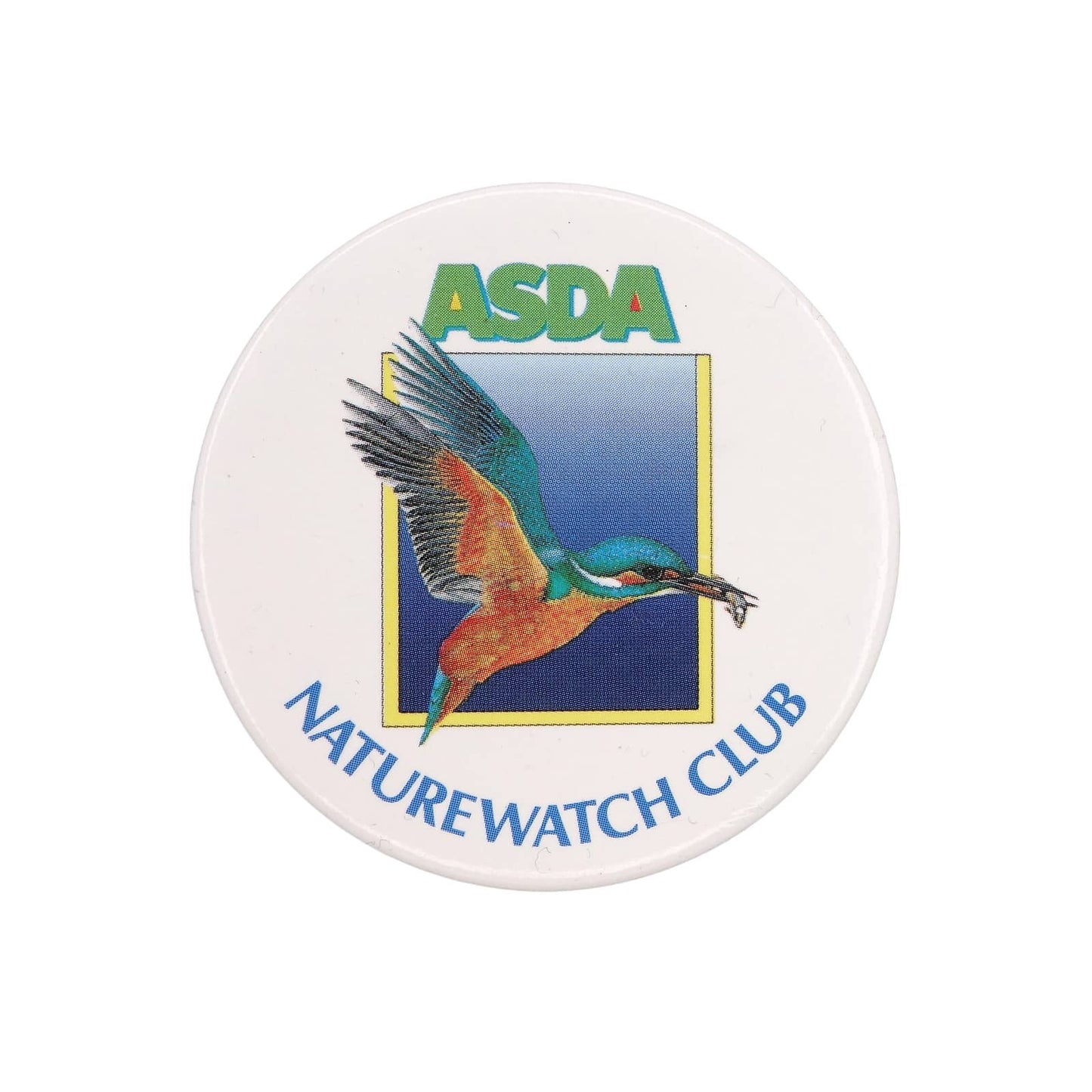 ASDA NATUREWATCH CLUB 鳥 カワセミ 缶バッジ スーパーマーケット