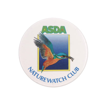 ASDA NATUREWATCH CLUB 鳥 カワセミ 缶バッジ スーパーマーケット