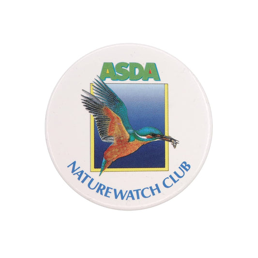 ASDA NATUREWATCH CLUB 鳥 カワセミ 缶バッジ スーパーマーケット