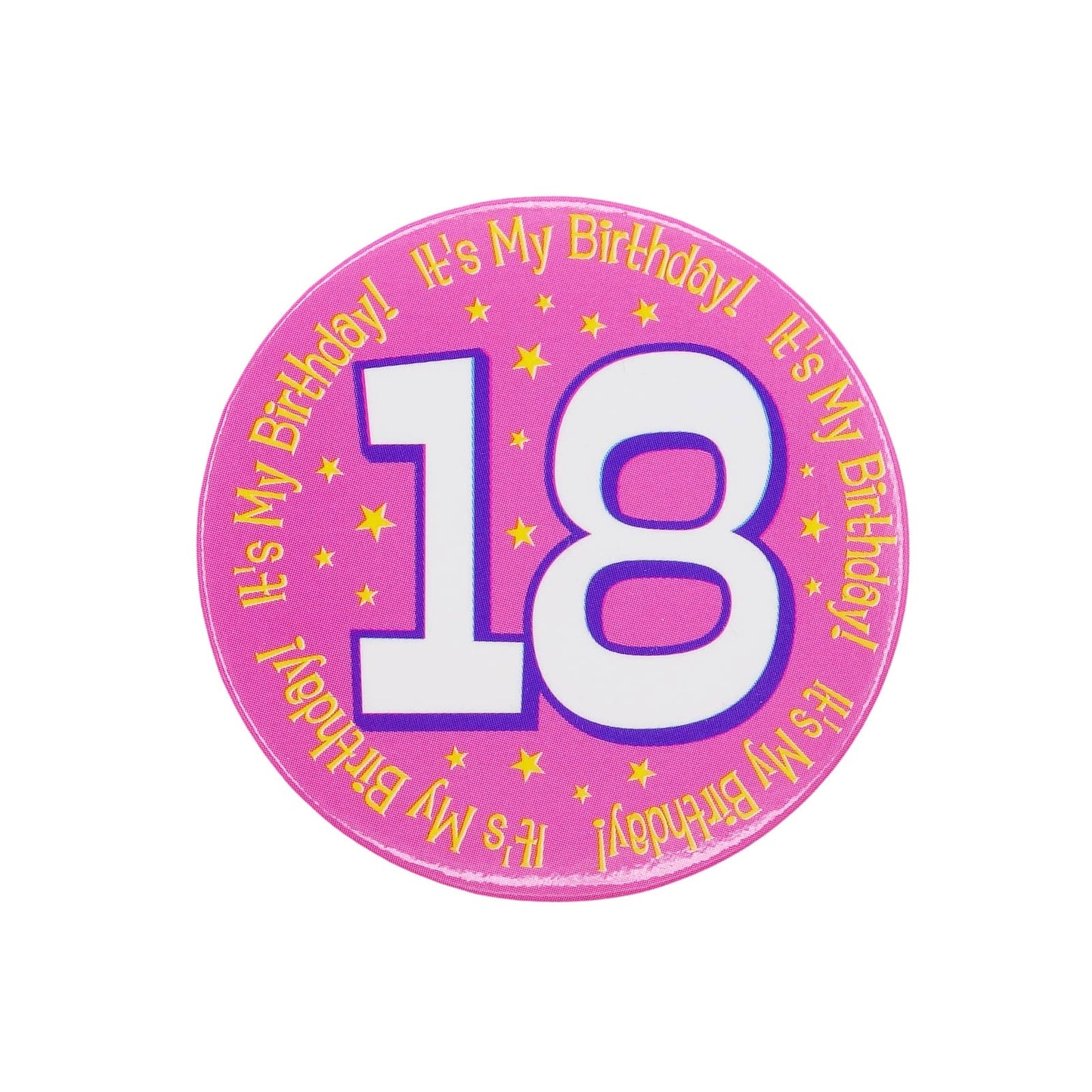 It's my birthday 18 缶バッジ バッチ 18歳 誕生日
