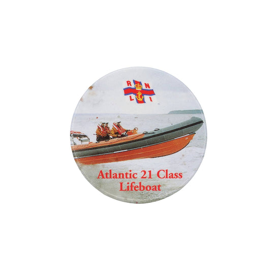 RNLI 英国王立救命艇協会 缶バッジ バッチ Atlantic 21 Class 沿岸救命艇