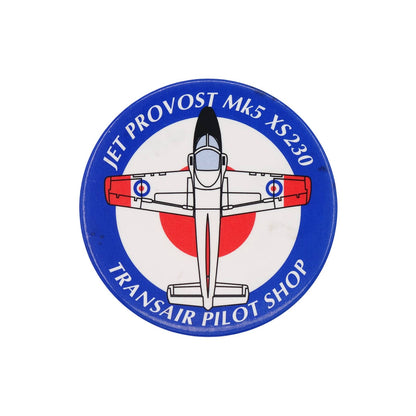 イギリス空軍 ジェット練習機 Jet Provost 缶バッジ バッチ TRANSAIR PILOT SHOP