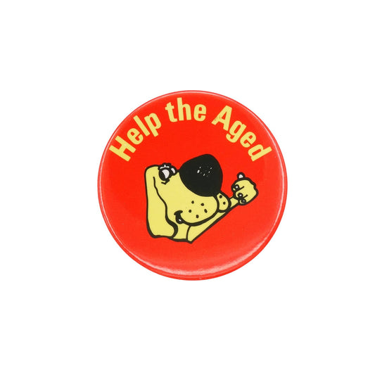 犬のキャラクター Help the Aged 慈善団体 缶バッジ バッチ