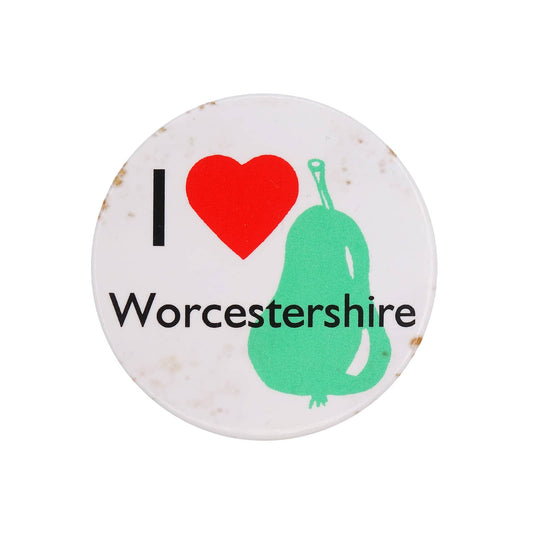 洋梨 I Love Worcestershire 缶バッジ バッチ