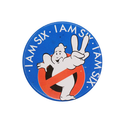 ゴーストバスターズ I AM SIX 缶バッジ バッチ 6歳 誕生日 1989年