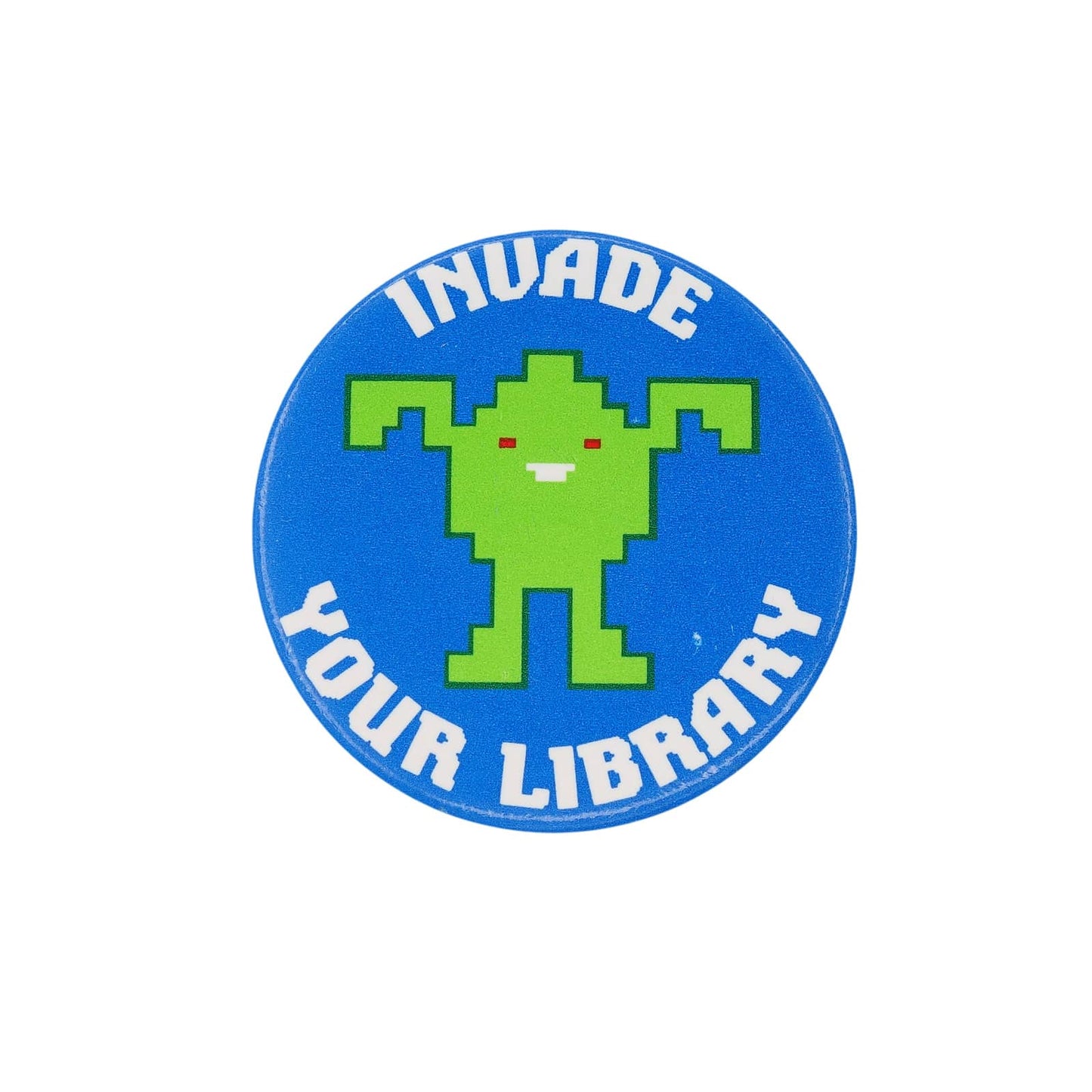 INVADE YOUR LIBRARY 缶バッジ 缶バッチ インベーダー