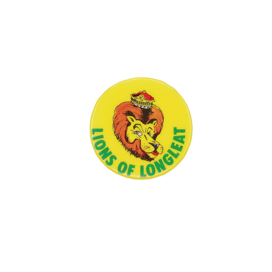 王冠をかぶったライオン LIONS OF LONGLEAT 缶バッジ 缶バッチ