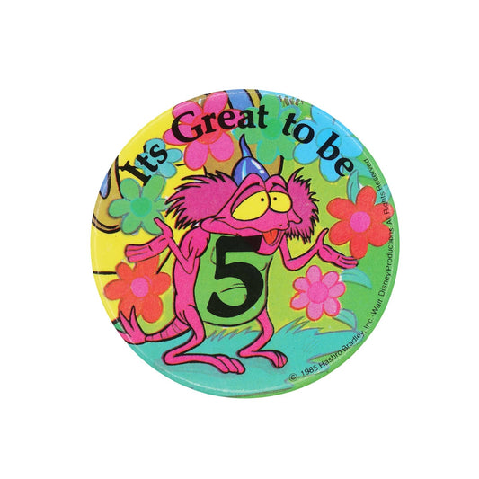 It's Great to be 5 ワズルス フリザード 缶バッジ バッチ 5歳 誕生日 1985