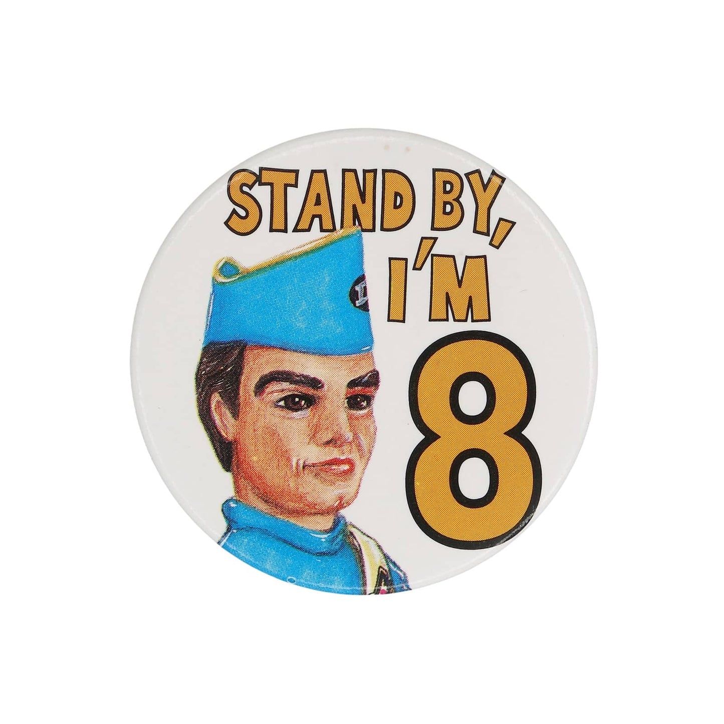 サンダーバード STAND BY, I'M 8 スコット・トレーシー 缶バッジ バッチ 8歳
