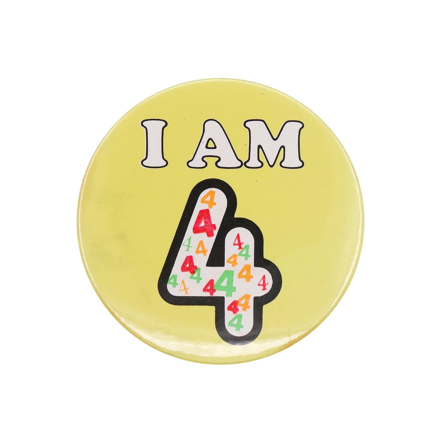 I AM 4 缶バッジ 缶バッチ 4歳 誕生日