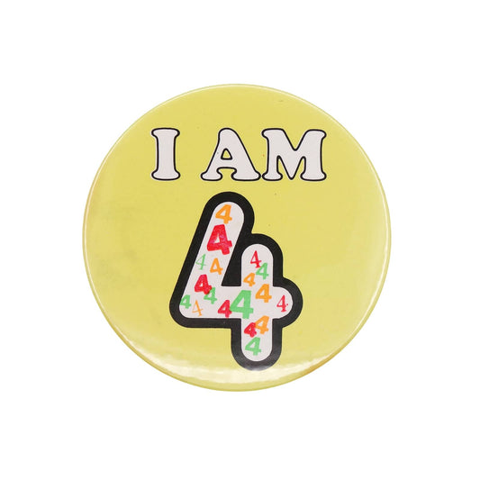 I AM 4 缶バッジ 缶バッチ 4歳 誕生日