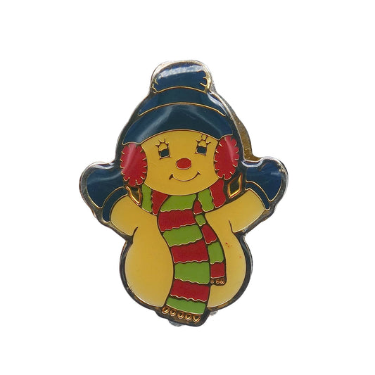 雪だるま ピンバッジ ブローチ クリスマス