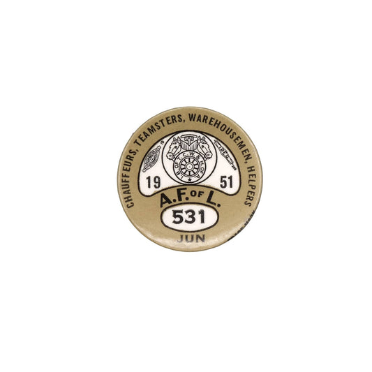 TEAMSTERS UNION 1951年 ビンテージ 缶バッジ アンティーク 缶バッチ