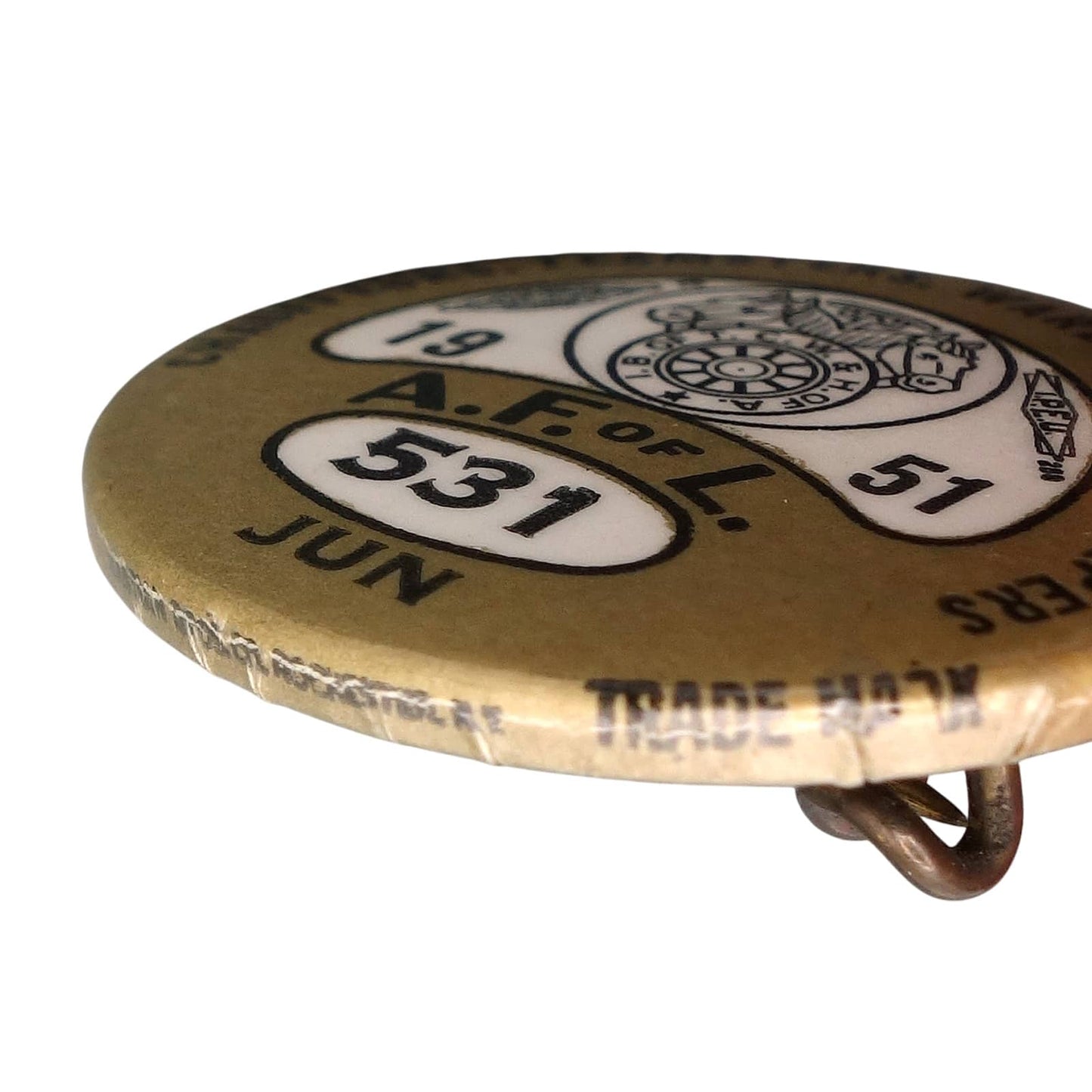 TEAMSTERS UNION 1951年 ビンテージ 缶バッジ アンティーク 缶バッチ