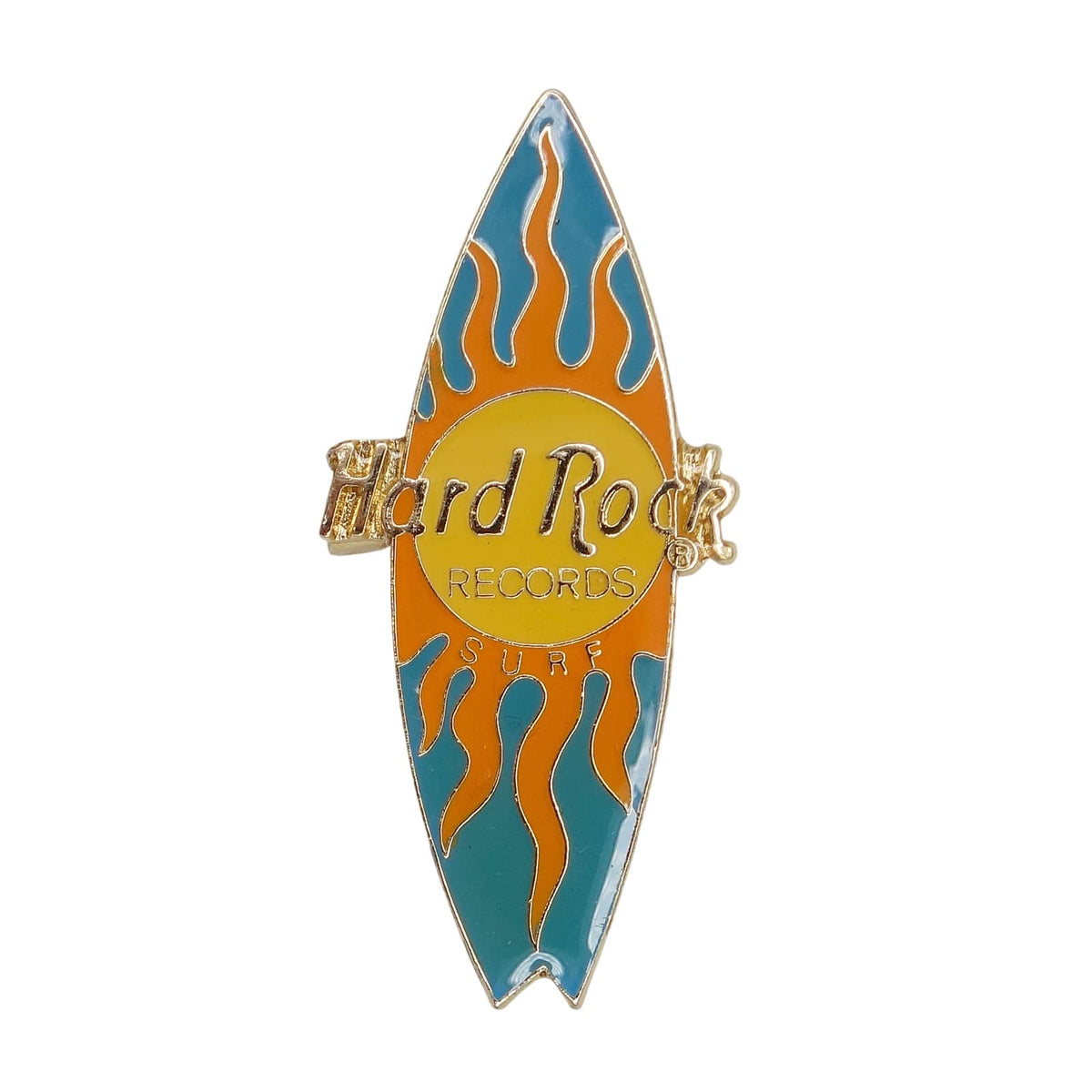 Hard Rock RECORDS SURF サーフボード ブローチ ハードロックカフェ レトロ ピンバッジ
