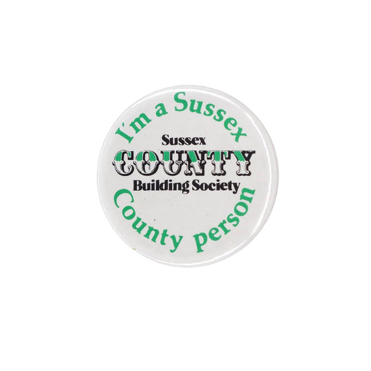 Sussex COUNTY Building Society 缶バッジ 缶バッチ
