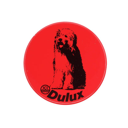 塗料メーカー ICI Dulux デュラックス 缶バッジ 犬 オールドイングリッシュシープドッグ ビンテージ