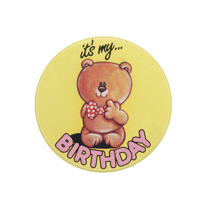 It's my BIRTHDAY 缶バッジ 缶バッチ 誕生日 くまのキャラクター